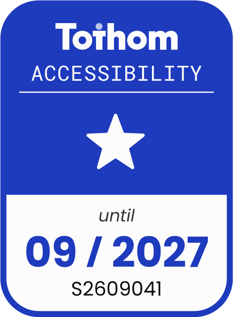 Tothom Accessibility. 1/3 stars. until 09/2027. S2609041