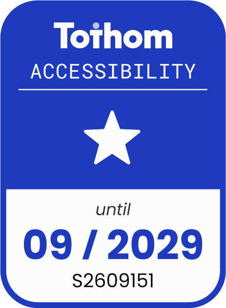 Tothom Accessibility. 1/3 stars. until 09/2029. S2609151